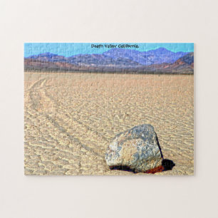 Verplaatsende Stones Death Valley California. Jigz Legpuzzel