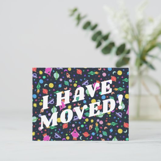 VERPLAATSING kleurrijke ruimte Universe UFO Briefkaart (Staand voorkant)