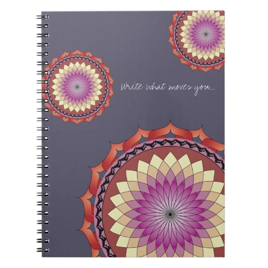 Verplaatsing Mandala-laptop | Schrijf wat je verpl Notitieboek (Voorkant)