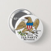 VERPLAATSING TEA PARTIJ RONDE BUTTON 5,7 CM (Voorkant /achterkant)