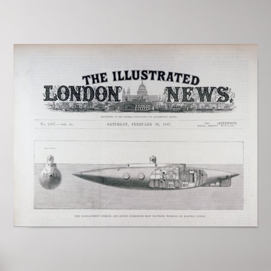 Verplaatsingsonderzeeër en -onderzeeër poster (Voorkant)