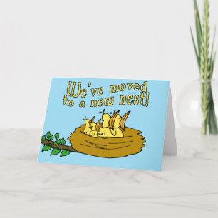 Verplaatst naar een nieuwe nestkaart aankondiging