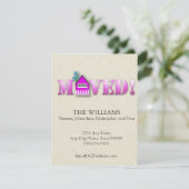 Verplaatste aankondiging (Paarse) (Staand voorkant)