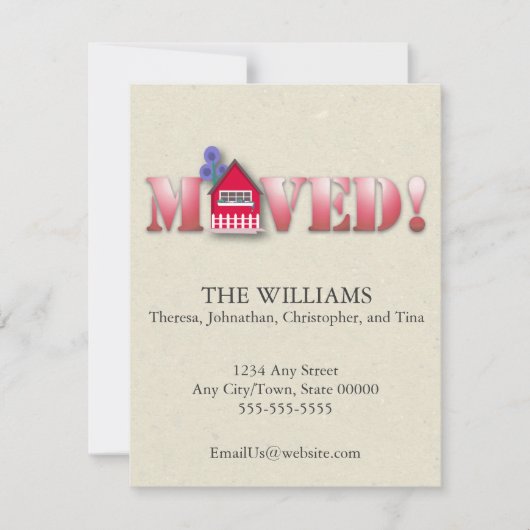 Verplaatste aankondiging (rood) (Voorkant)