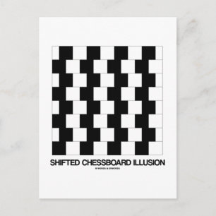 Verplaatste schaakbordillusie (optische illusie) briefkaart