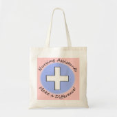 Verpleegassistent geeft "Making a Difference" Tote Bag (Voorkant)