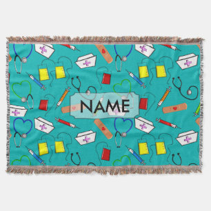 Verpleegbaar gereedschap Woven Blanket Blue Custim Deken