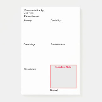 Verpleegdocumentatie na de operatie (verticaal) post-it® notes