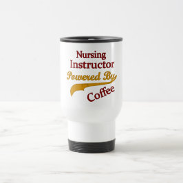 Verpleeginstructeur met koffie reisbeker