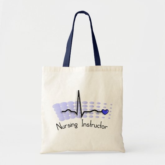 Verpleeginstructeur QRS blauw Tote Bag (Voorkant)