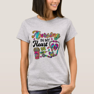 Verpleegkunde in mijn hart t-shirt