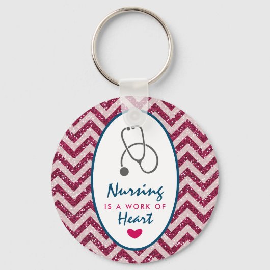 Verpleegkunde is een werk van het hart Gezegde met Sleutelhanger (Voorkant)