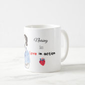 Verpleegkunde is liefde in actie - Nurse Mok (Voorkant rechts)