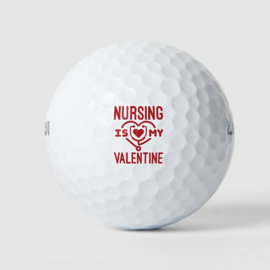 Verpleegkunde is mijn Valentijn verpleegkundige Va Golfballen (Voorkant)