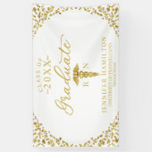 Verpleegkunde Medische School Witgoud Afstuderen Spandoek (Verticaal)