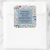 Verpleegkunde Vierkante Sticker (Tas)