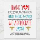 Verpleegkunde Wijn Etiket (Enkel label)