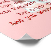 Verpleegkundegedicht (frameabel) "Ik ben gekant" Poster (Hoek)