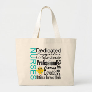 Verpleegkundeherkenning Collage - Week van de Nati Grote Tote Bag
