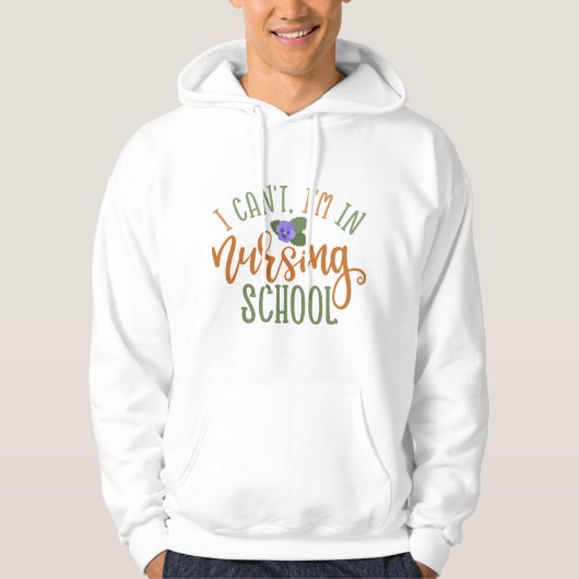 Verpleegkundeontwerp dat ik niet in de verpleegsch hoodie (Voorkant)