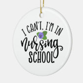 Verpleegkundeontwerp dat ik niet in de verpleegsch keramisch ornament (Links)
