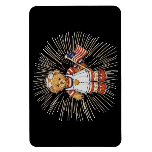 verpleegkundig Beer Modern wit vuurwerk Flexibel Magneet (Verticaal)