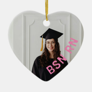 verpleegkundige aangepaste foto hart BSN RN Keramisch Ornament