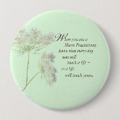 Verpleegkundige aanraking Levensbloem Ronde Button 4,0 Cm (Voorkant)