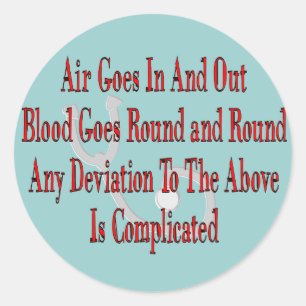 Verpleegkundige/Ademhalingstherapie Giften Ronde Sticker