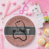 Verpleegkundige Afstudeerfeest Caduceus Roos Goude Papieren Bordje (Feest)