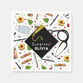 Verpleegkundige Afstudeerfeest Classic Ronde Stick Servet