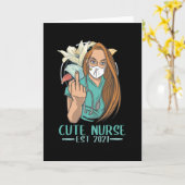 Verpleegkundige Afstuderen 2021 Gift Kaart (Gele Bloem)