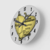 Verpleegkundige anesthesiste van de gele hartverpl ronde klok (Hoek)