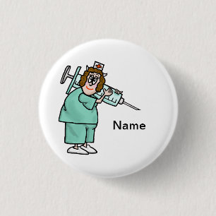 Verpleegkundige Button met reuzenspoeling