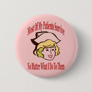 Verpleegkundige Comic Comment Ronde Button 5,7 Cm