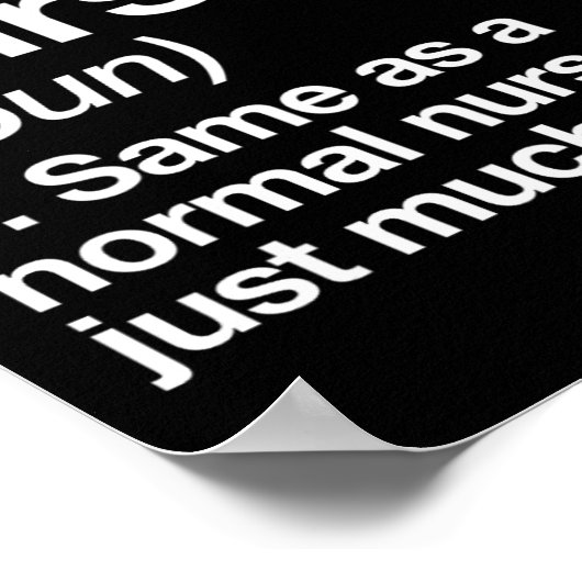 Verpleegkundige definitie grappig terug naar schoo poster (Hoek)