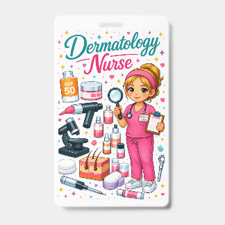 Verpleegkundige dermatologie badge | Cute Nurse Me