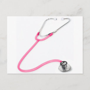 Verpleegkundige Doctor Pink Stethoscope EMT Briefkaart