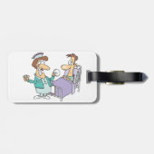 Verpleegkundige en patiënt Bagagelabels (Achterkant horizontaal)