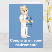 Verpleegkundige: Gefeliciteerd met je pensioen gro Kaart (Gele Bloem)