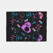 Verpleegkundige Gezondheidszorg Elementen Ontwerp Fleece Deken (Voorkant (Horizontaal))