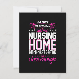 Verpleegkundige Gift a Nursing Home Administrator Notitiekaartje