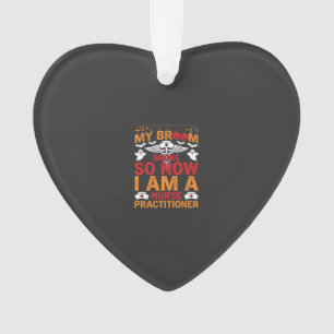 Verpleegkundige Halloween Bezem Gebroken Ontwerp_1 Ornament
