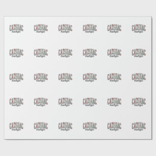Verpleegkundige Hart Florale Varsity Lettering Ont Cadeaupapier