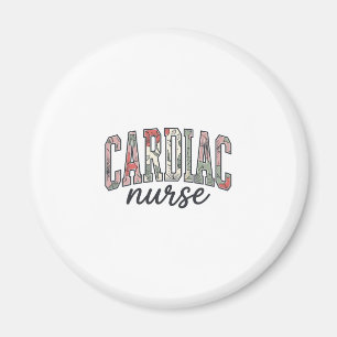 Verpleegkundige Hart Florale Varsity Lettering Ont Magneet