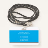 Verpleegkundige ID blauwe foto sjabloon Badge (Achterkant met draagriem)