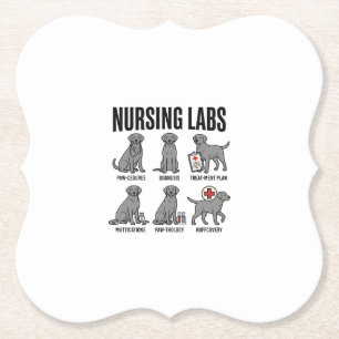 Verpleegkundige Labs Hond Medische Stunt Vector Sh Kartonnen Onderzetters
