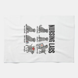 Verpleegkundige Labs Hond Medische Stunt Vector Sh Theedoek