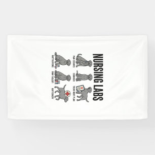 Verpleegkundige Labs Hond Medische Stunt Vector T- Spandoek