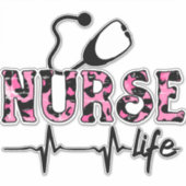 Verpleegkundige leven - Leven dat Verpleegkundige Sticker (Voorkant)